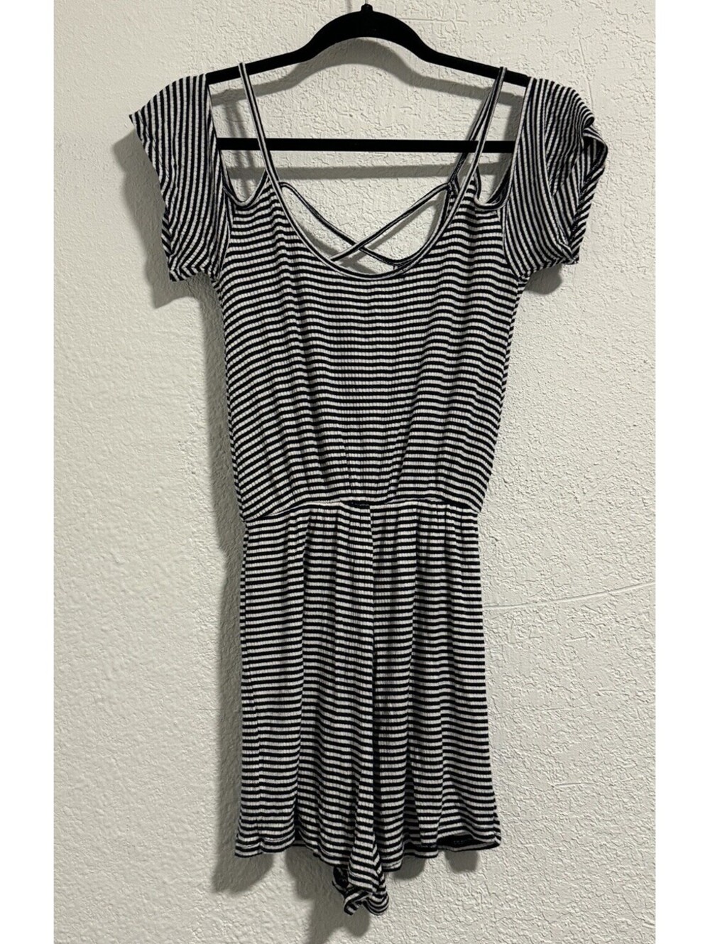 One Clothing Los Angeles Navy And White Stripe Jumper Size XS.